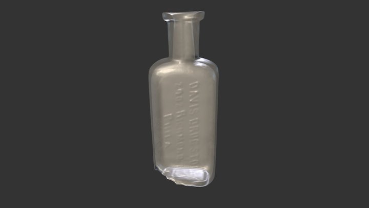 Glass Bottle Davis Drug Store (FS# 8.295.70) 3D Model