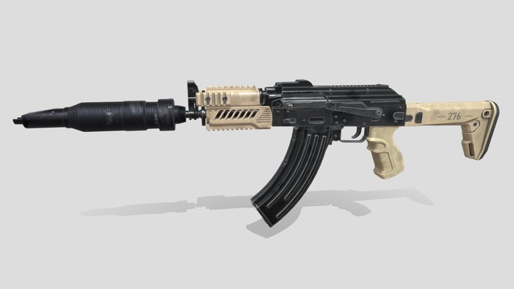 AK-74 Customized. 3D Model