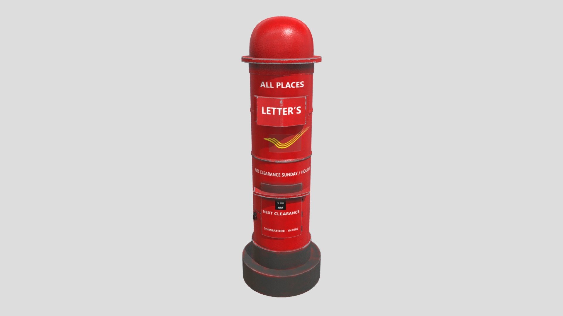 POST BOX - 3D model by selva3ds1991 [dc7aac1] - Sketchfab