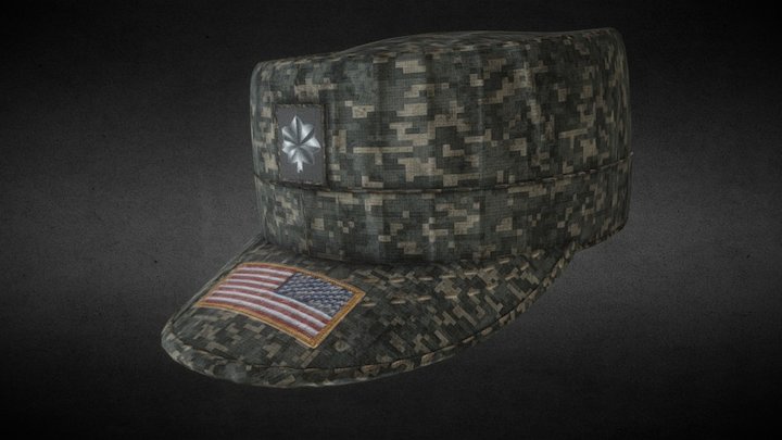 US Military Cap 3D Model