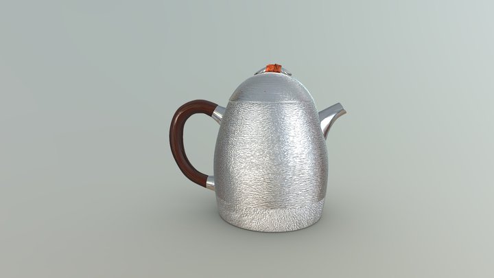 Handmade Pure Silver Qin Quan Teapot 140ml 3D Model
