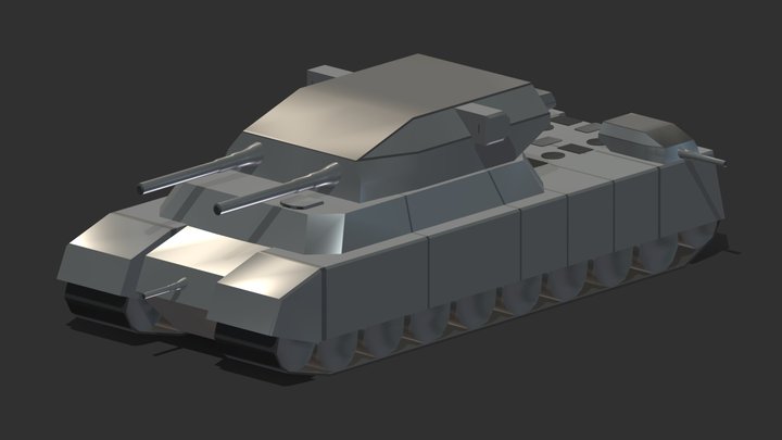 Landkreuzer P. 1000 Ratte 3D Model