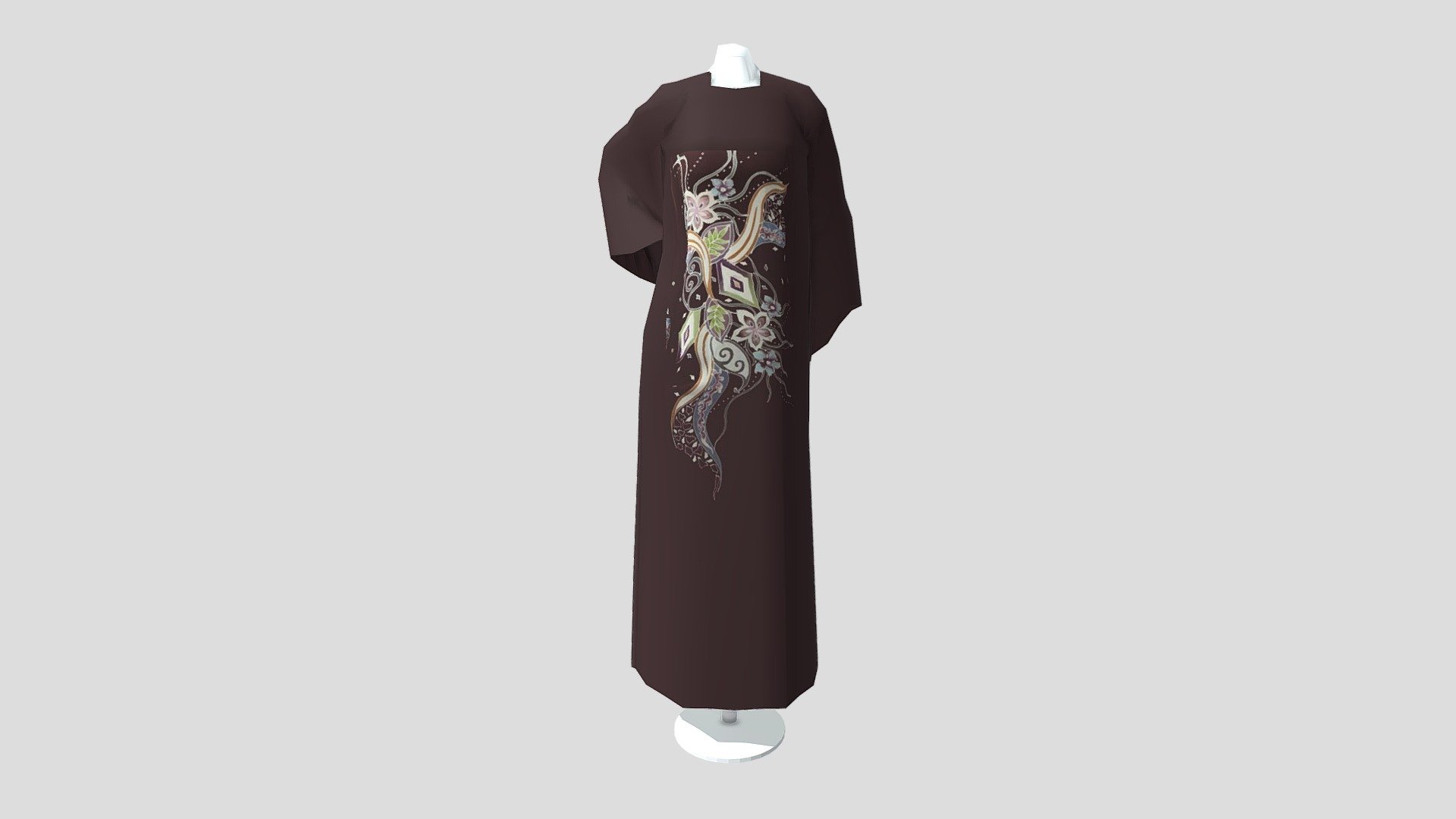 Jubah Kaftan Bertali Brown