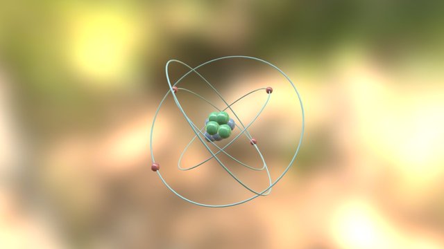 Атом берилия 3D Model