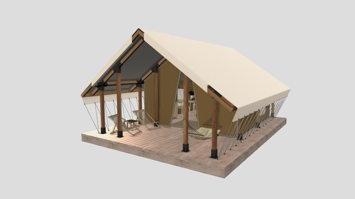 Глэмпинг 4х4 TerraTents 3D Model