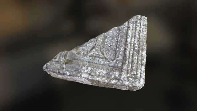 Byzantine Church Ambo slab - Corner 3D Model