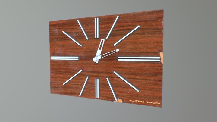 "Strela" Soviet Clock 3D Model
