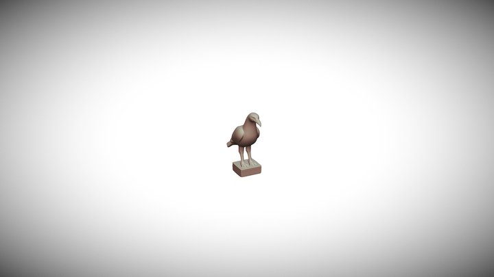 Ancient bird statue 3D Model