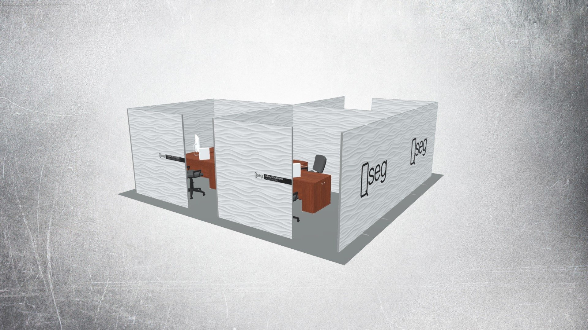 QSEG Office Partition - Tri - Full Print