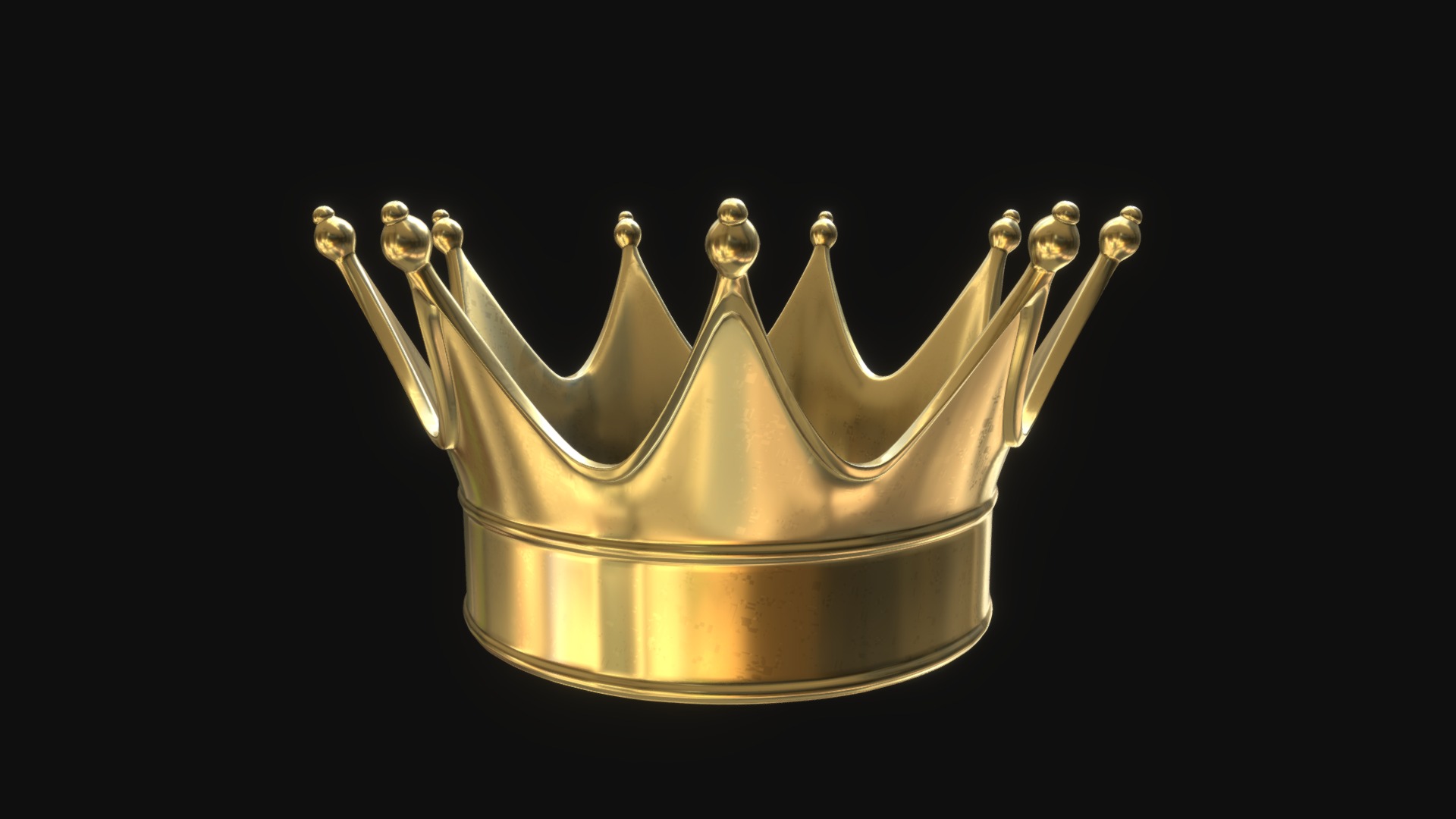 3D model Gold crown 1 - This is a 3D model of the Gold crown 1. The 3D model is about a gold and glass bowl.