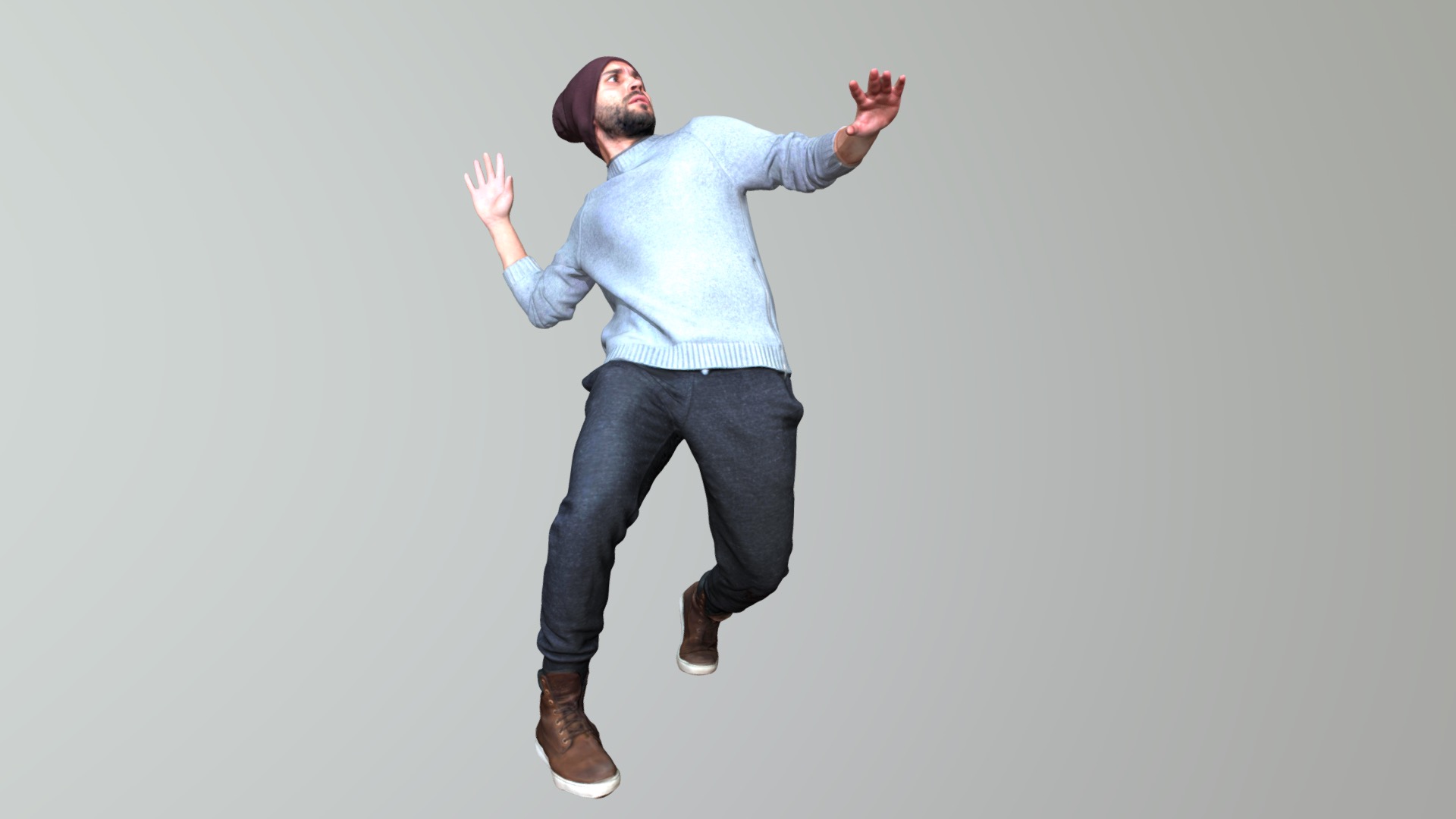 3D model No2 – Matrix Guy - This is a 3D model of the No2 - Matrix Guy. The 3D model is about a man jumping in the air.