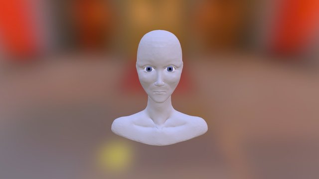 Female Head Sculpt 3D Model