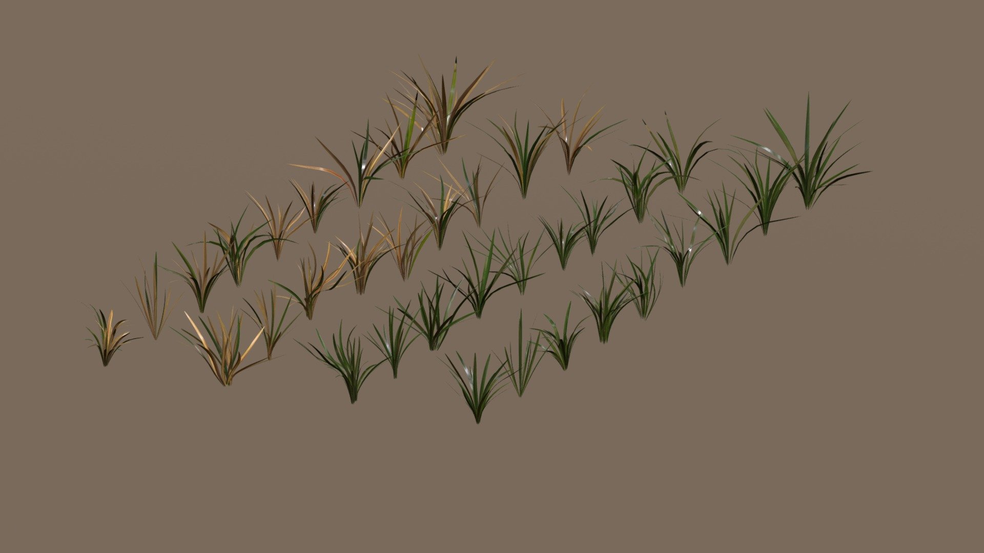 Green and dry grass - Download Free 3D model by Pratham.Bhatnagar ...