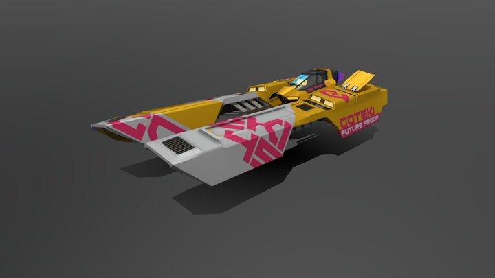 WipEout Goteki Racing Ship 3D Model