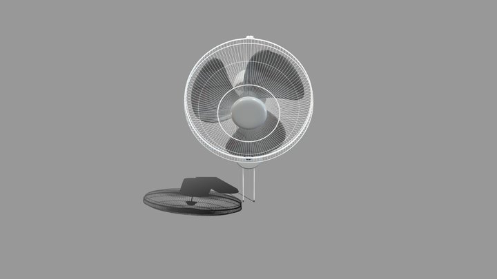 Electric Wall Fan 3D Model