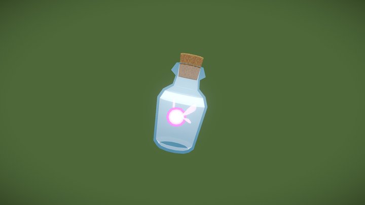Lowpoly Fairy Bottle 3D Model