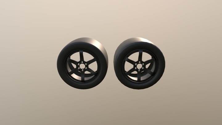 Tire Testing High and Low Poly 3D Model