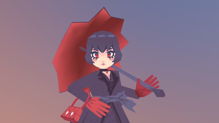 Low-poly Mina 3D Model