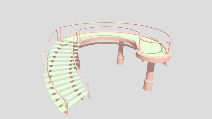 Portal 1 glados stairs 3D Model