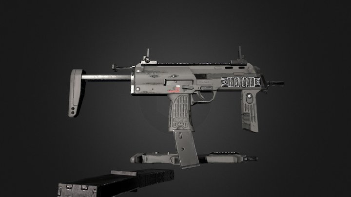 HK MP7A1 3D Model