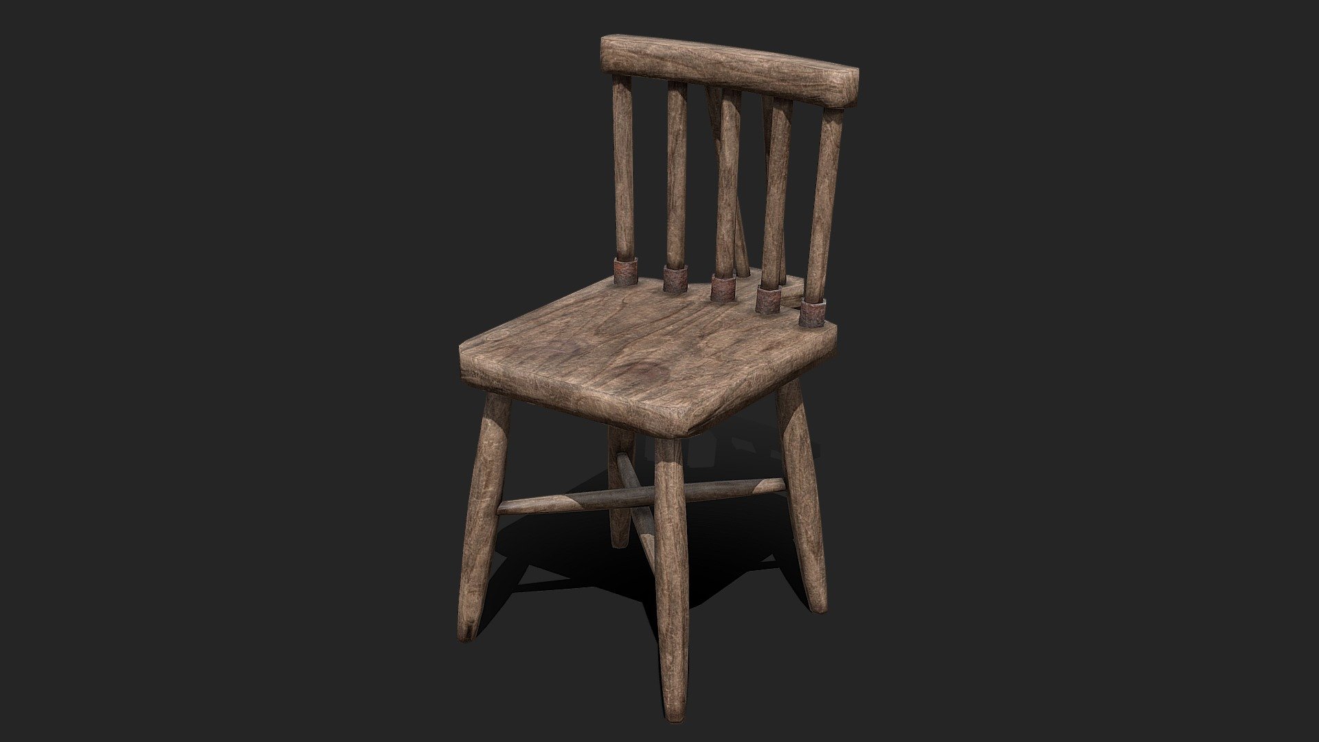 Old wood chair - Buy Royalty Free 3D model by Giora (@ChubbyPanda ...