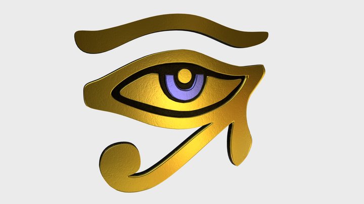 Eye of Horus or Ra 3D Model