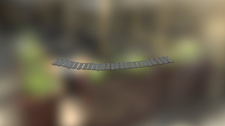 Small Ropebridge in Tim Burton-ish style 3D Model