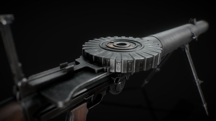 Lewis Gun 3D Model