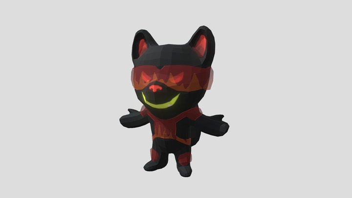 Evil Cat 3D Model