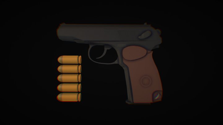 Makarov Pistol. 3D Model