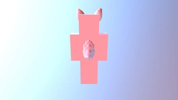 Aphmau werewolf ears and tail 3D Model