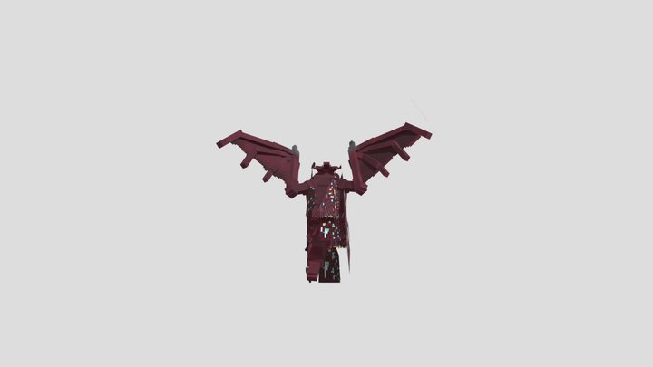 Red Dragon Minecraft Runescape 3D Model