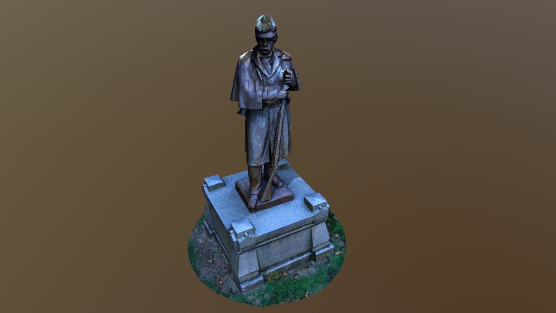 Civil War Soldier Statue 3D model by frozen_dinners [dc92121] Sketchfab