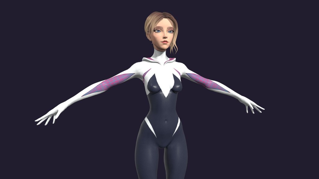 Spider Gwen Low Poly