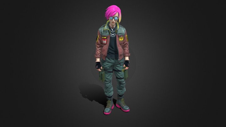 cyberpunk street civilian NPC, – Modello 3D gratuito STL