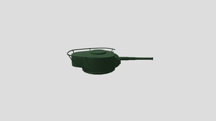 Baked T-26 TankTurret 3D Model
