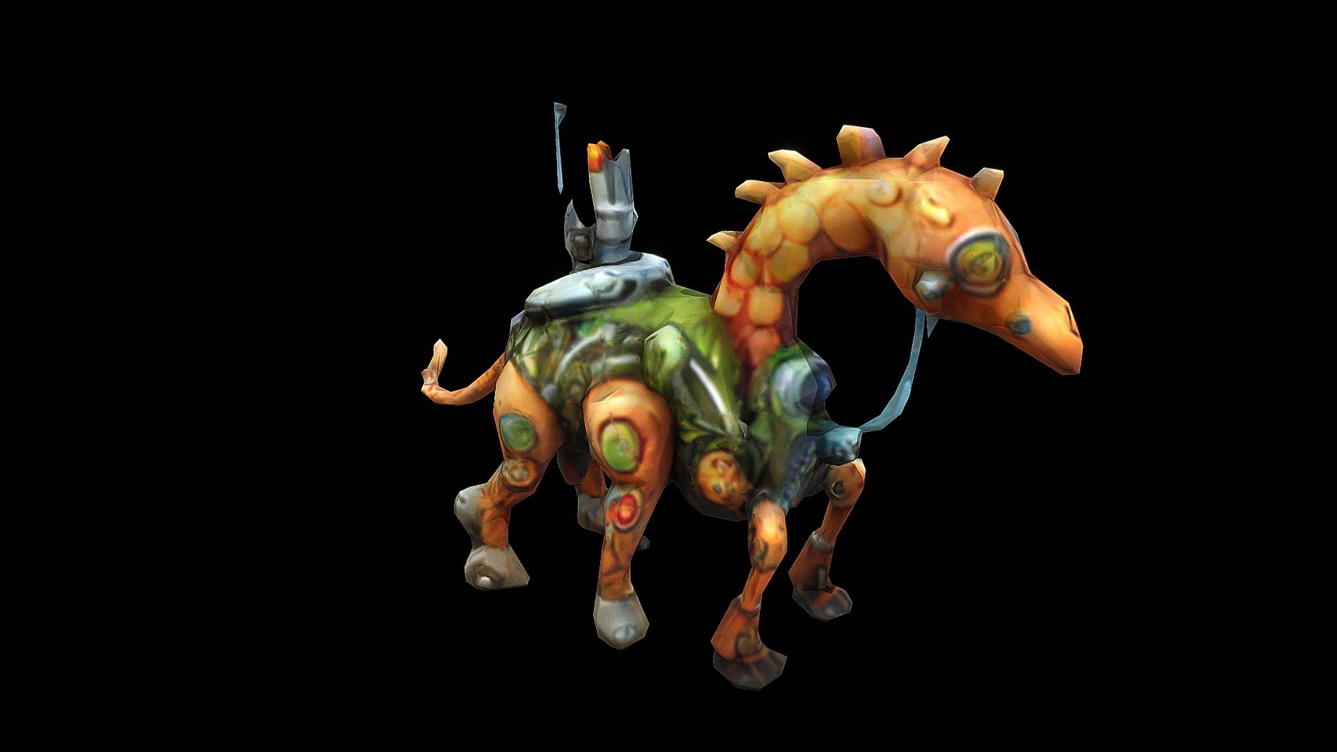 a cartoon illustration of a robotic giraffe i - Download Free 3D model ...
