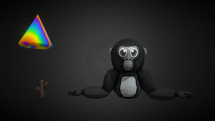 Gorilla Tag VR makeship plush (Normal Monke) 3D Model