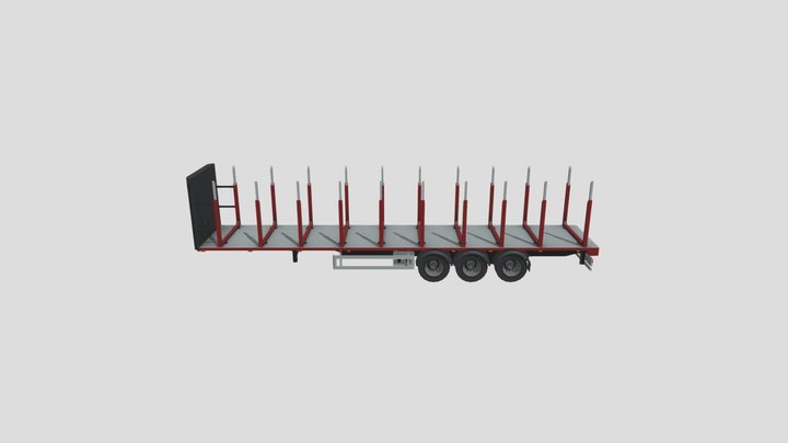 Log_Trailer 3D Model