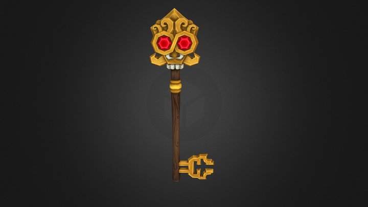Stylized Key 3D Model
