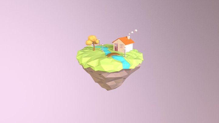Floating Island 3D Model