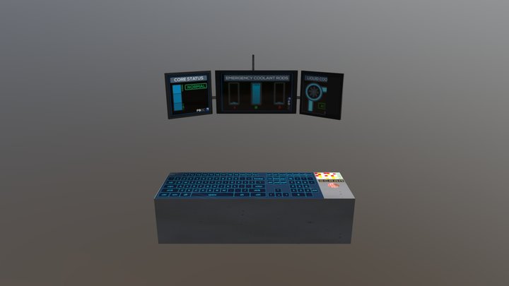 Reactor control panel 3D Model