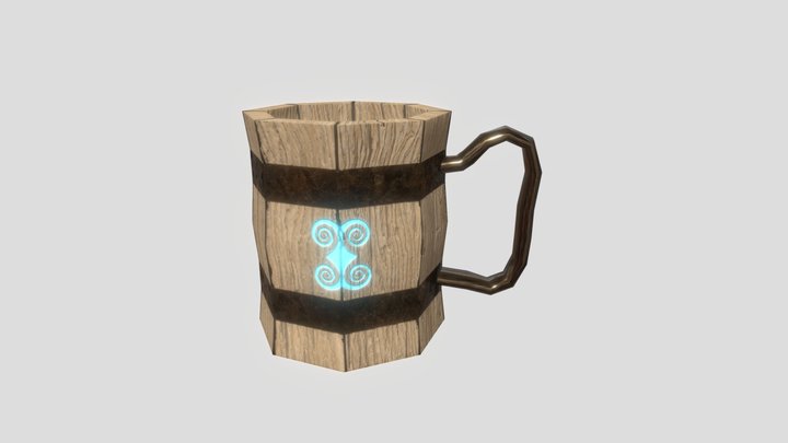 Wooden Mug 3D Model