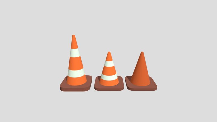 Road Cones Sign V1 3D Model