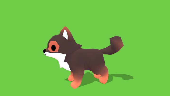 Wolf Baby - Animated Low Poly – Free 3D Model STL