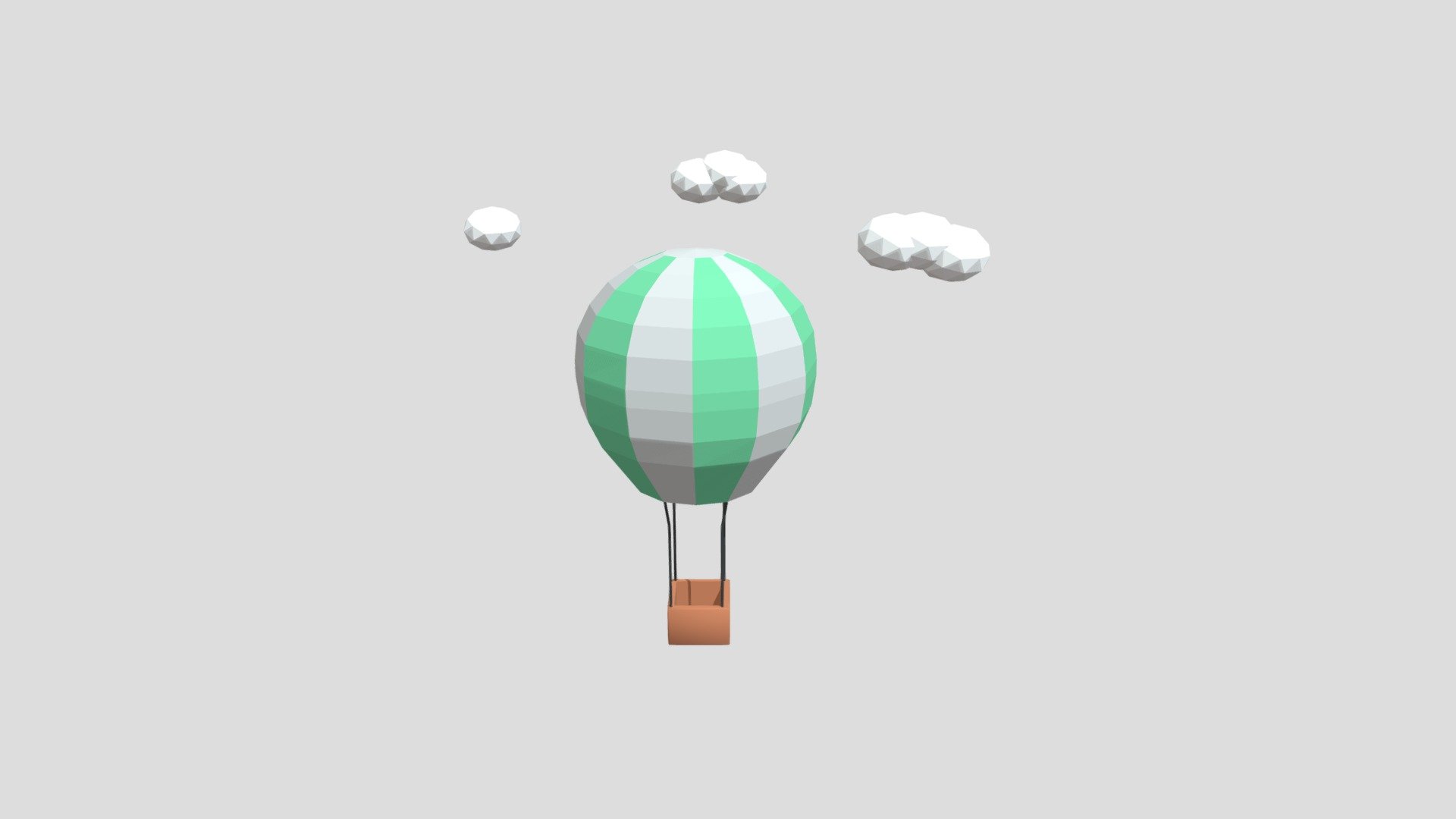 Hot air balloon from Poly by Google
