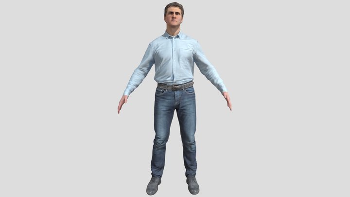 Handsome_man_in_casual_clothes_in_a-pose_86 3D Model