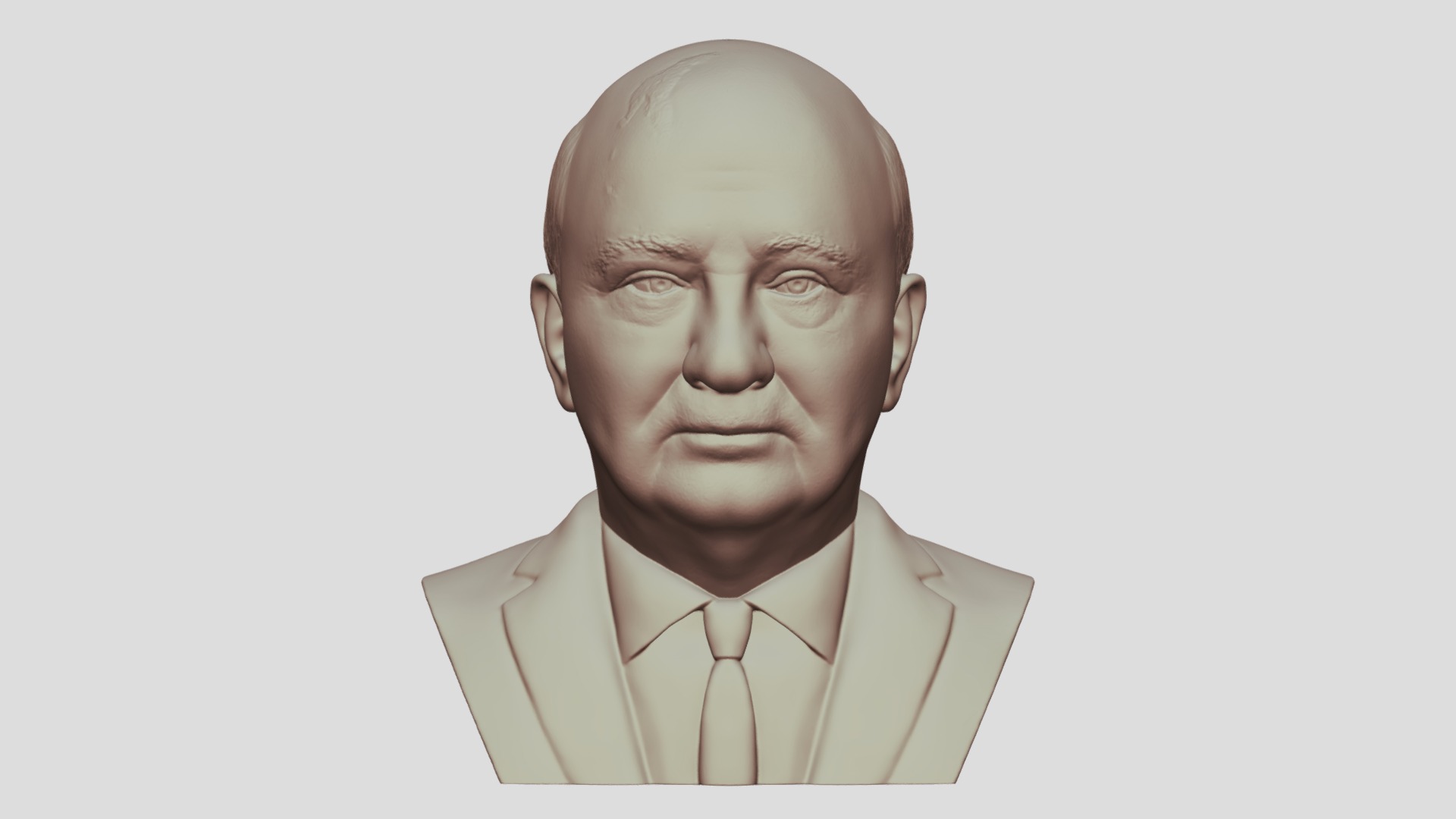 3D model Mikhail Gorbachev bust for 3D printing - This is a 3D model of the Mikhail Gorbachev bust for 3D printing. The 3D model is about a man with a bald head.