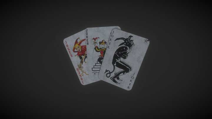 Joker Card Collection 3D Model
