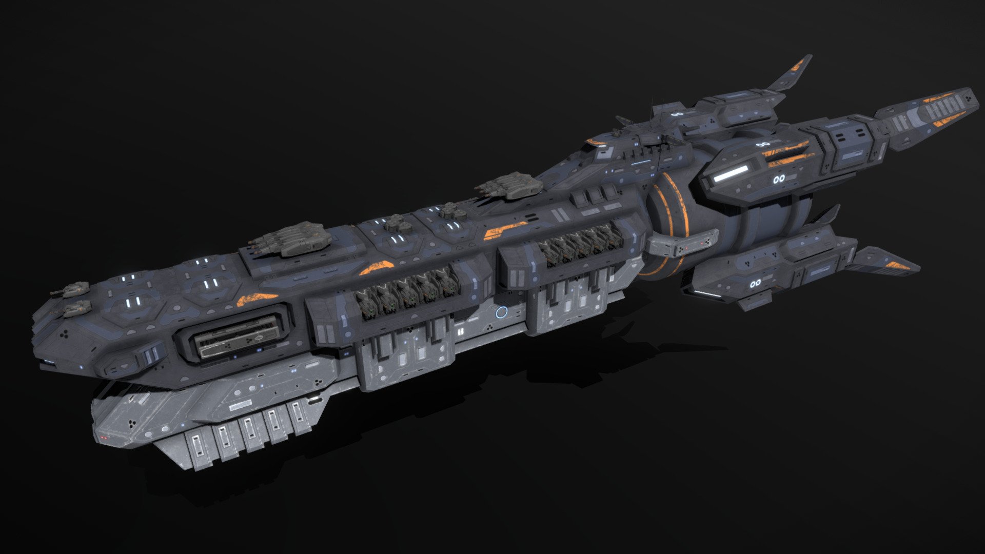 Scifi Cruiser Claymore - Buy Royalty Free 3D model by MSGDI [dc98f9a ...